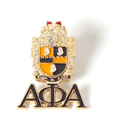 Alpha Phi Alpha Jewelry 3 D Color Shield Pin w/ drop let