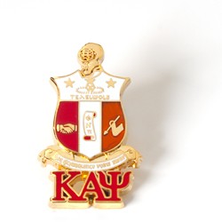 Kappa Alpha Psi Jewelry 3D Color Shield Pin w/ drop letter