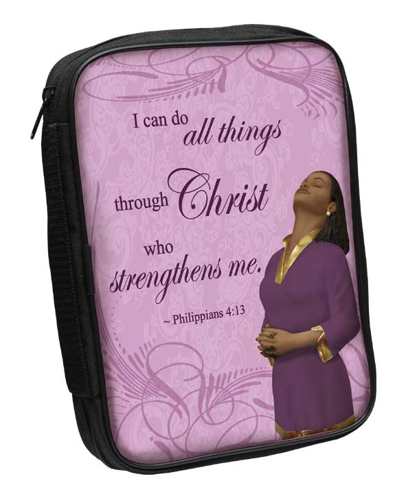 Bible Cover: Phil 4:13/Purple
