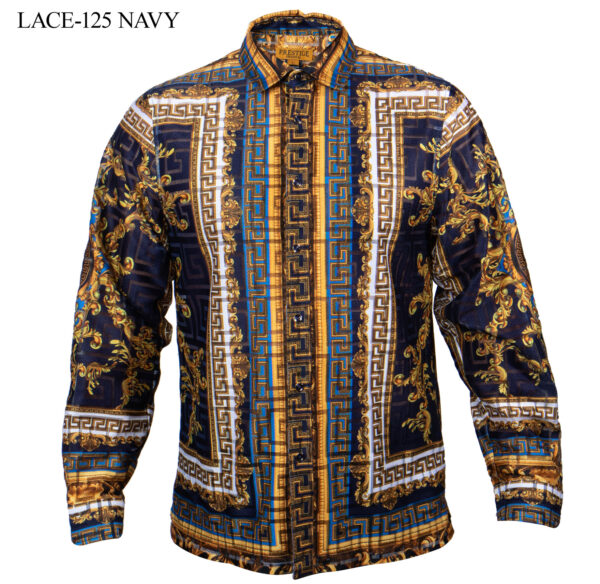 Men's Luxury Shirt - AIULACE-125-NAVY