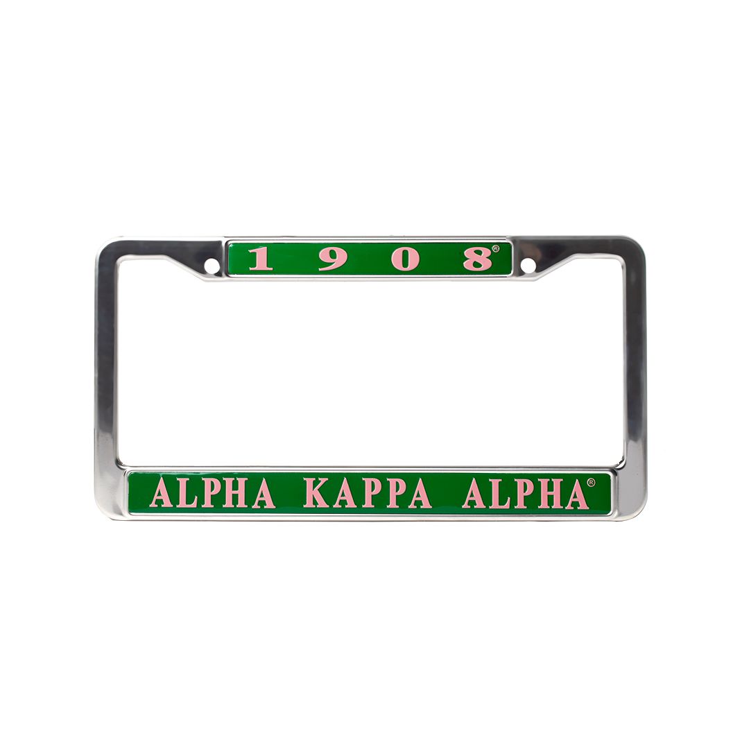 Alpha Kappa Alpha License Plate Frame Green