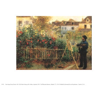 Monet Painting in His Garden at Argenteuil; 1873