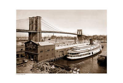 Brooklyn Bridge; 1905 (sepia)