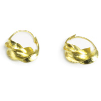 Small Fula Gold Twist Earrings