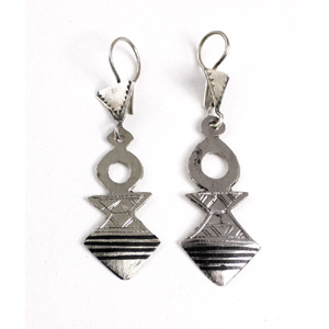 Tuareg Silver Arrow Earrings