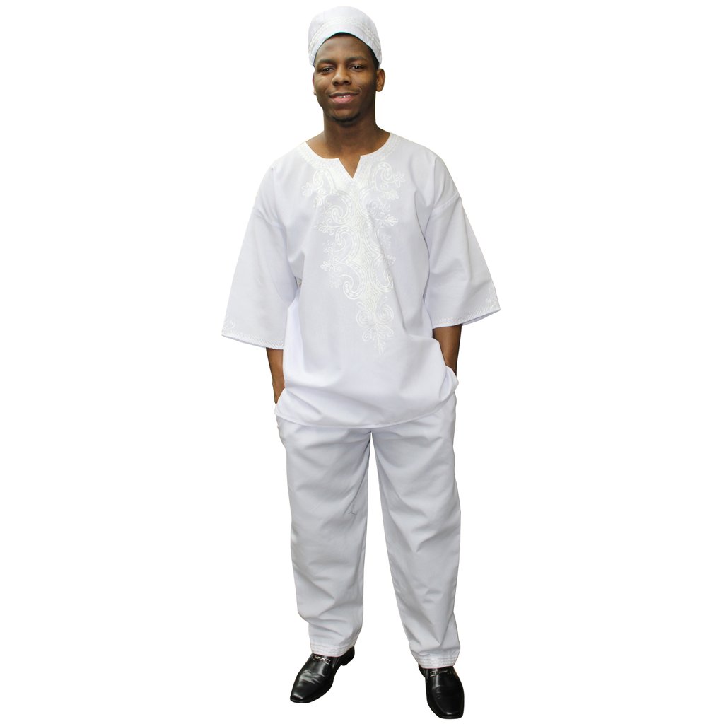 African Mens Short Sleeve 3 Piece Set