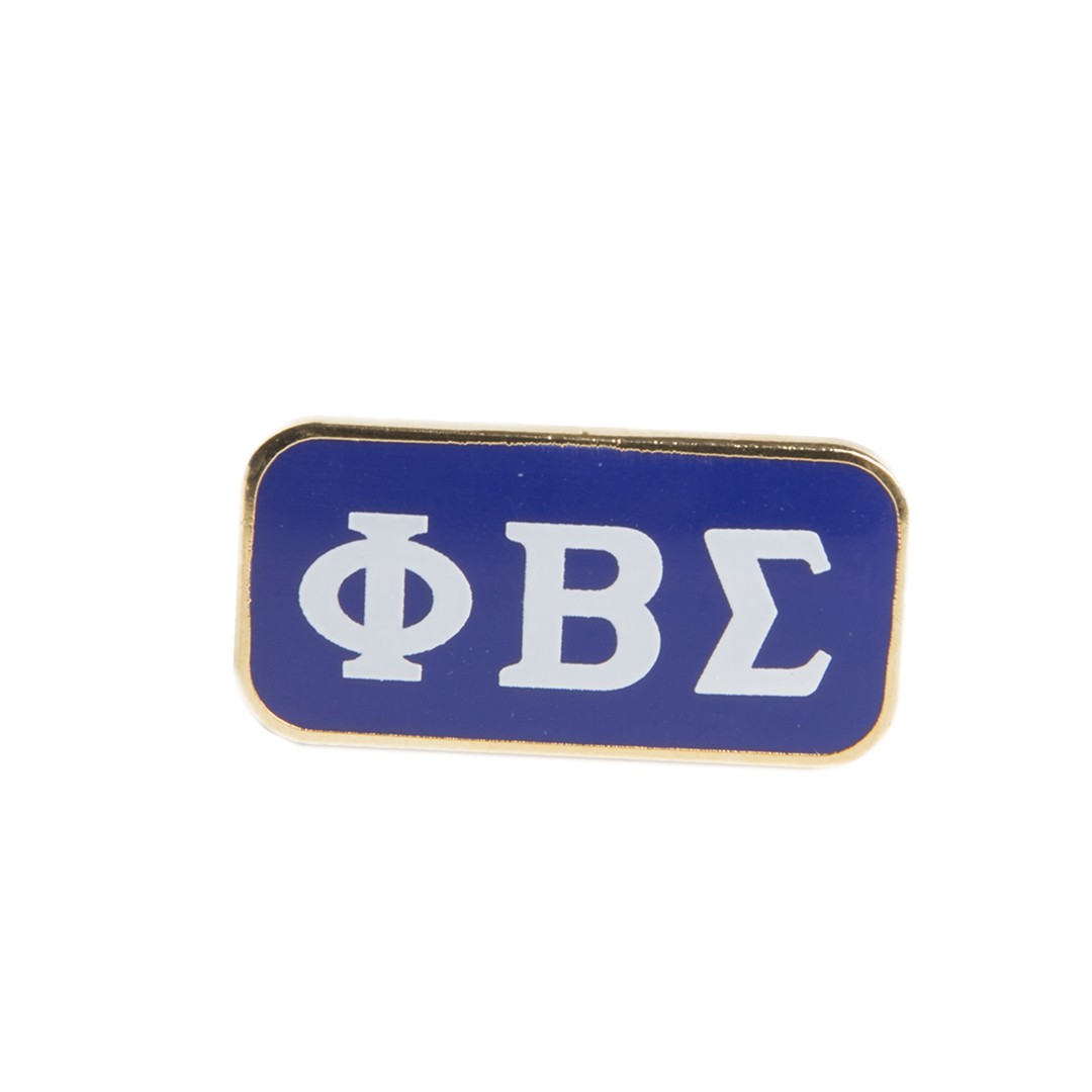 Colored 3 letter lapel pin - Phi Beta Sigma