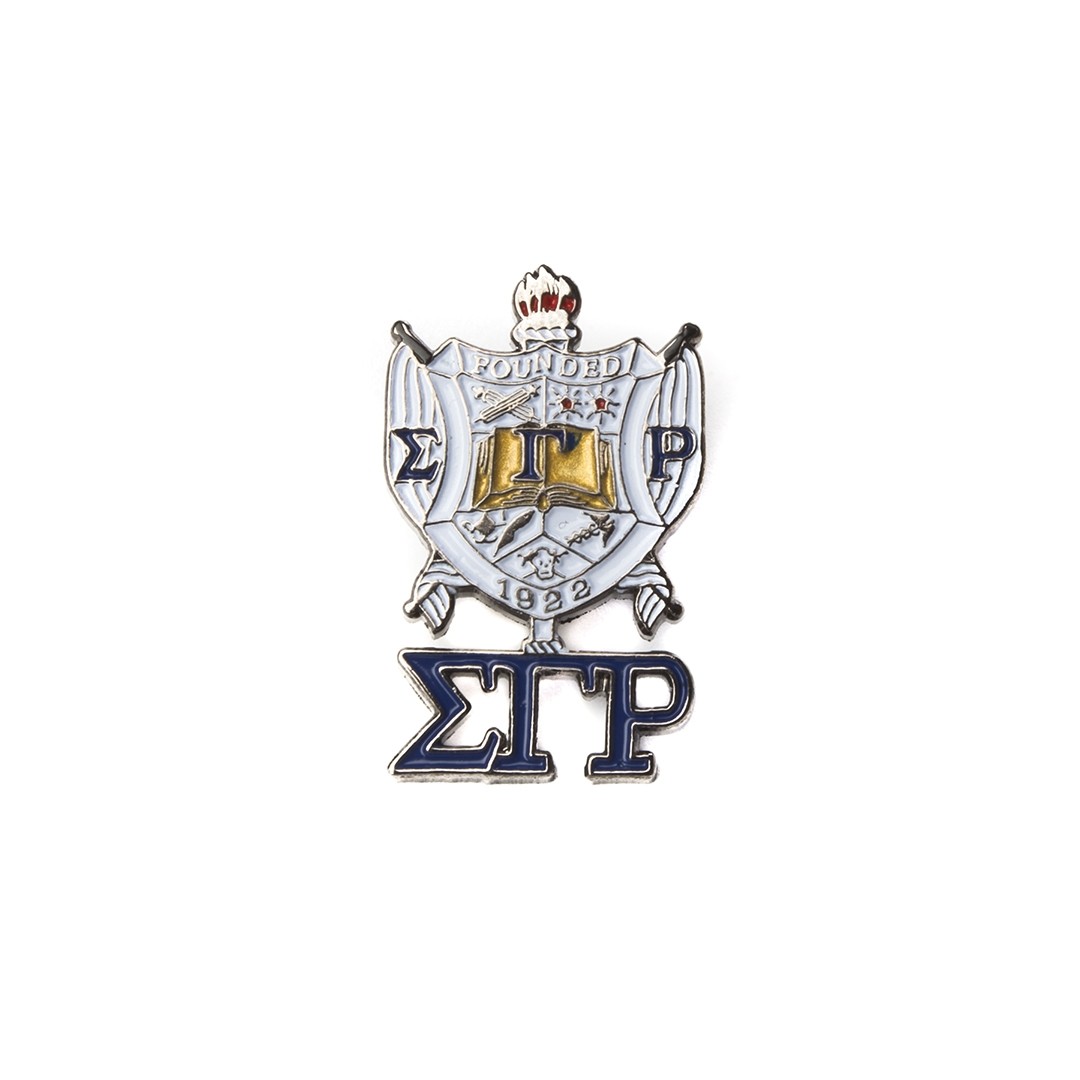 Shield Pin with drop letter - Sigma Gamma Rho