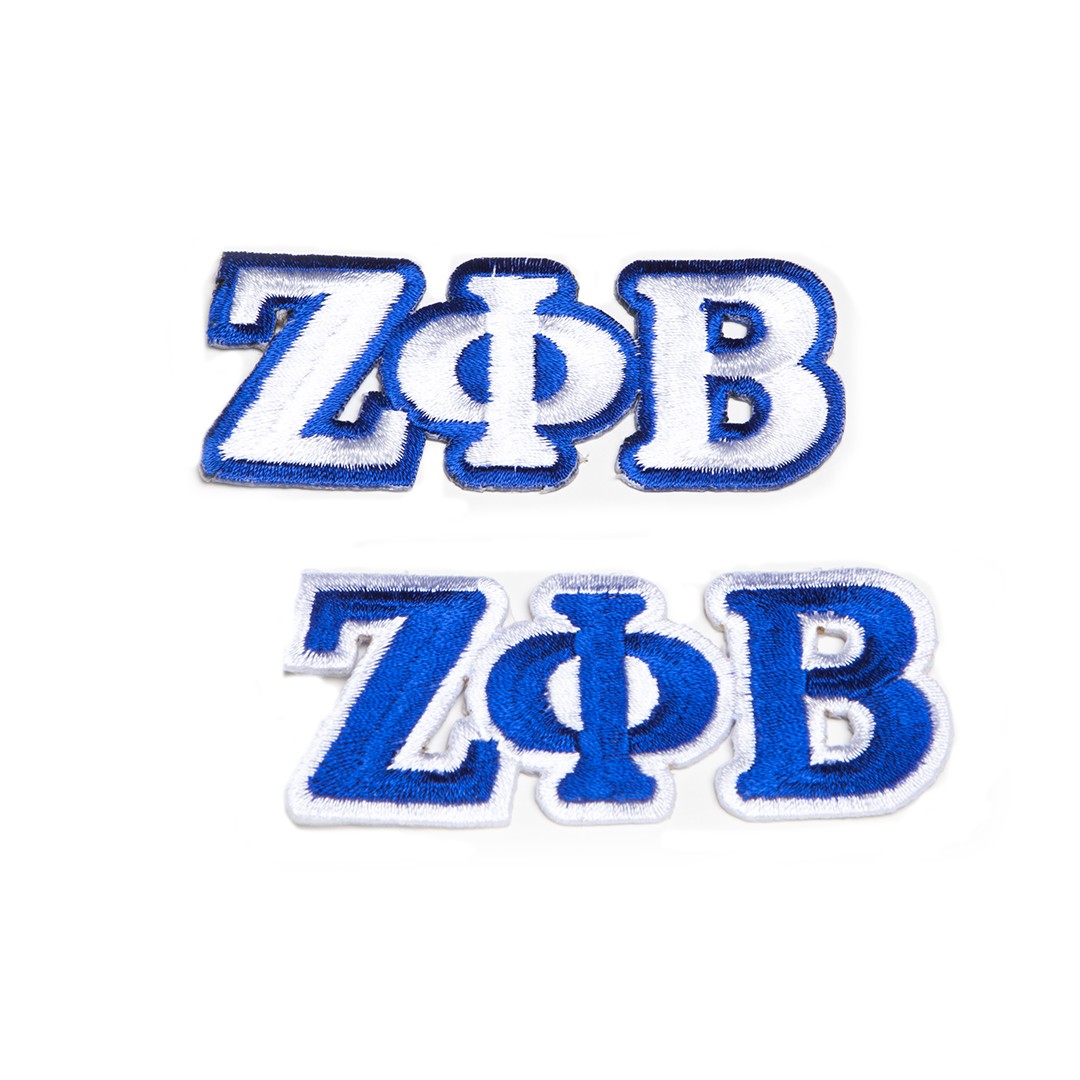 Zeta Phi Beta Patches connected 3 letters  - Royal