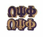 Omega Psi Phi Patches connected 3 letters - Purple