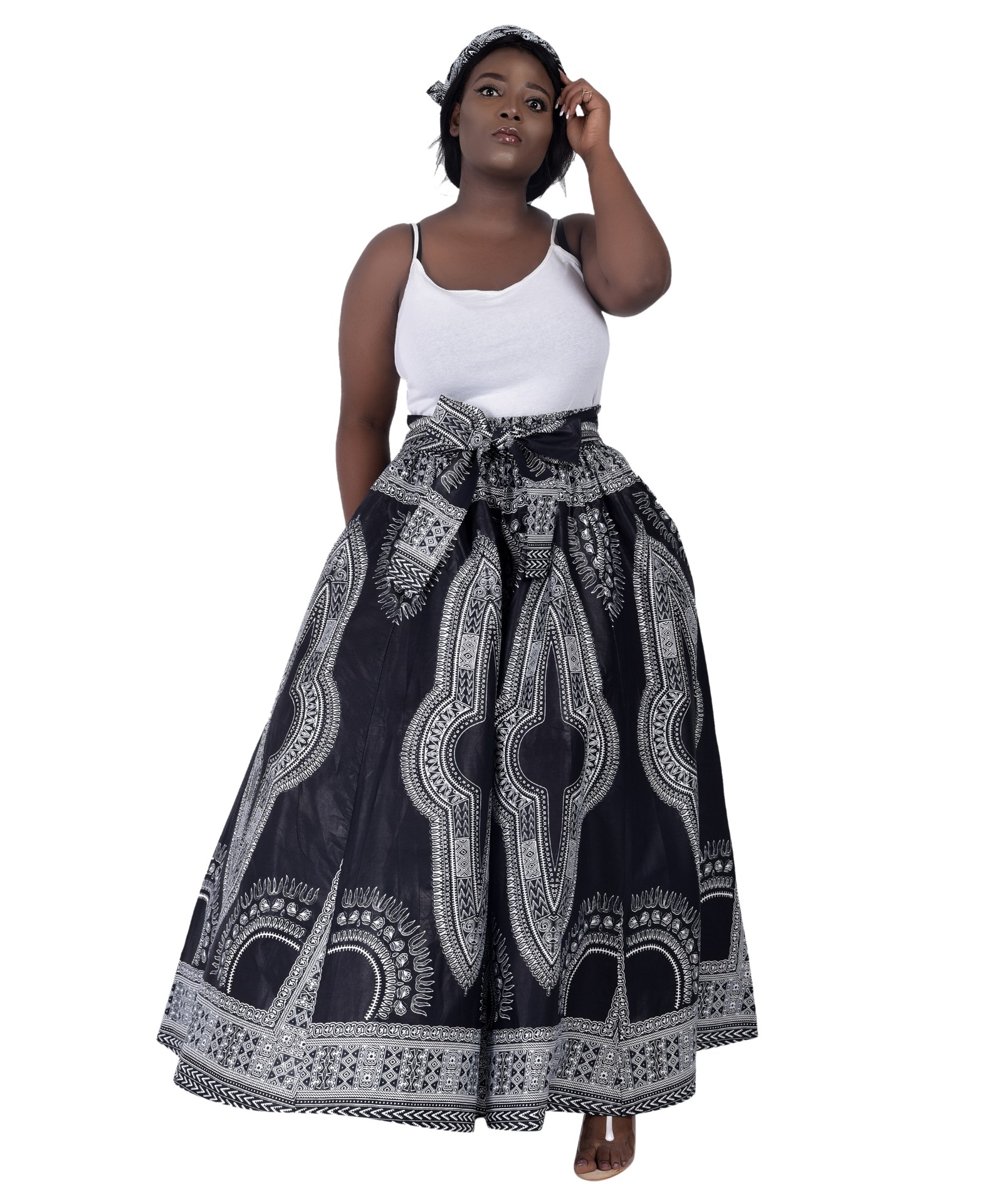 African print Skirt in Dashiki Wax Print