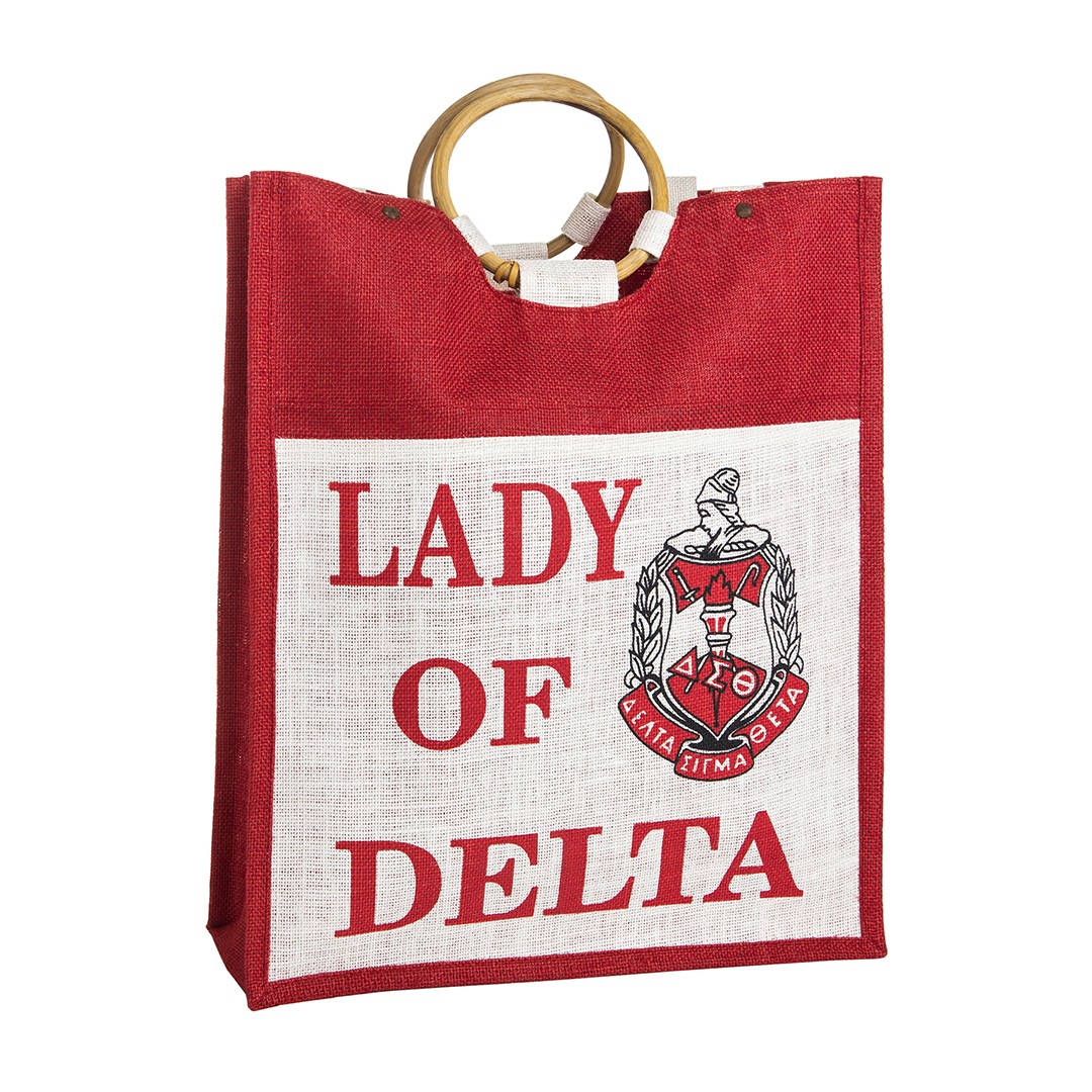 Delta Sigma Theta Bag Pocket Jute