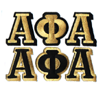 Alpha Phi Alpha Patches Individual Letter Set - Black