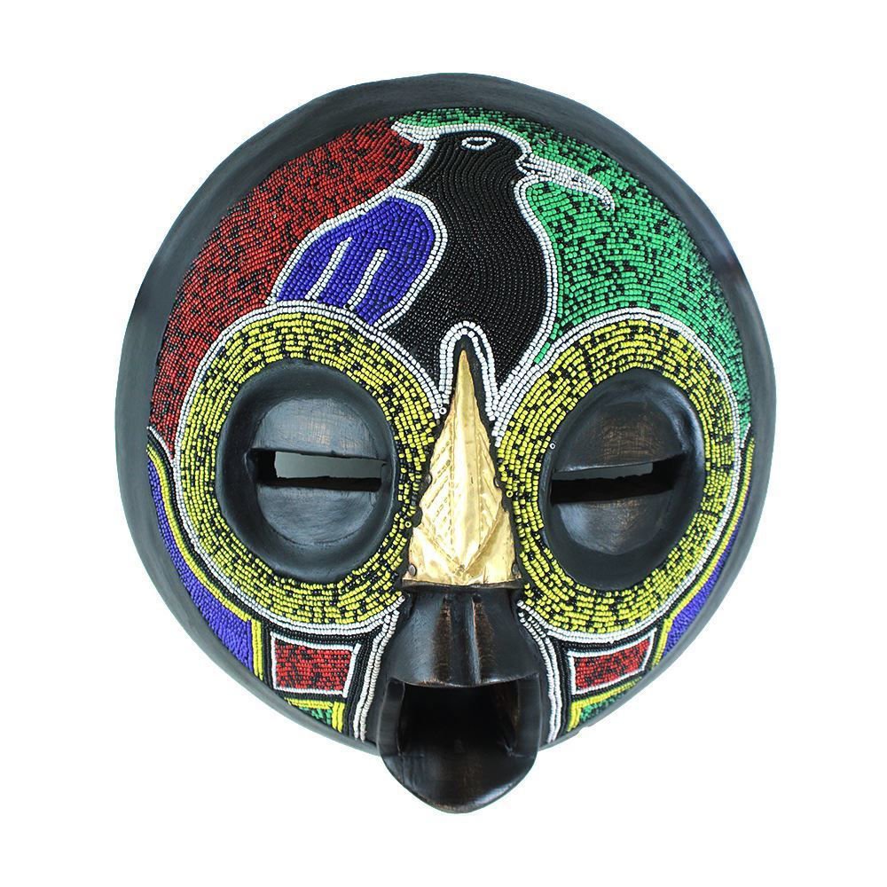 Ghanaian Round Beaded Mask