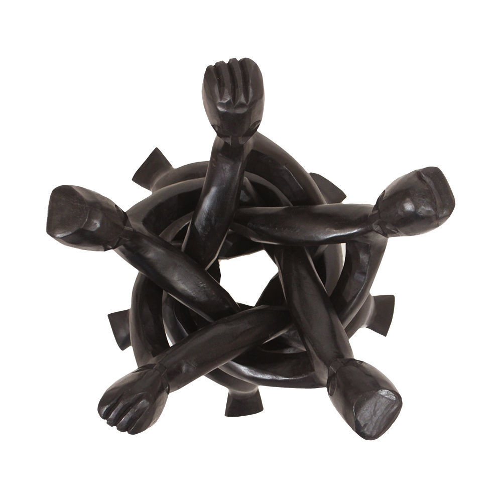 Five Headed Unity Carving: Black
