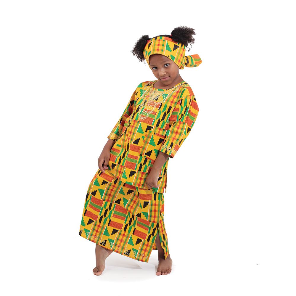 African Children's Kente Skirt Set-LARGE