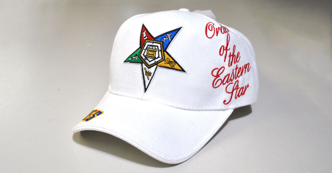 Order Of The Eastern Star cap white