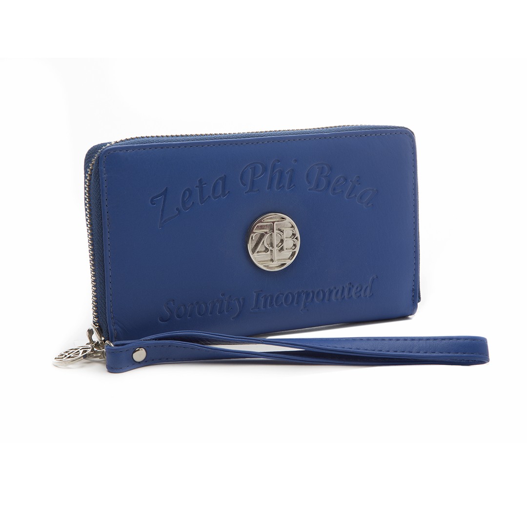 Zeta Phi Beta Bags Embossed Soft Leather Wallet