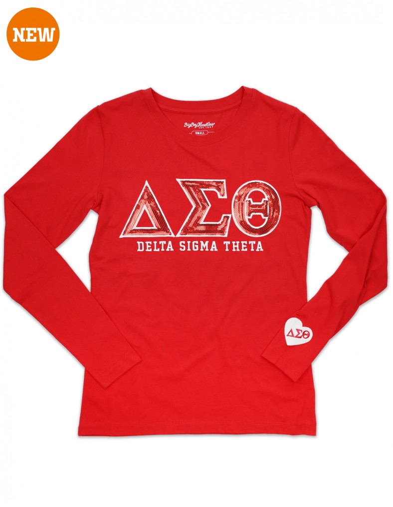 Delta Sigma Theta Apparel Long Sleeve T Shirt Red