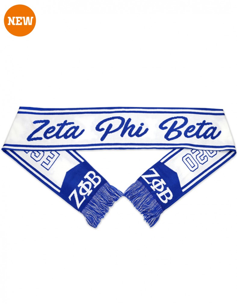 Zeta Phi Beta scarf White