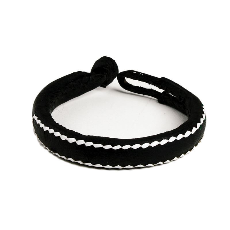 Black/White Nigerian Leather Bracelets