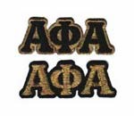 Alpha Phi Alpha Patches connected Letter Set - Black