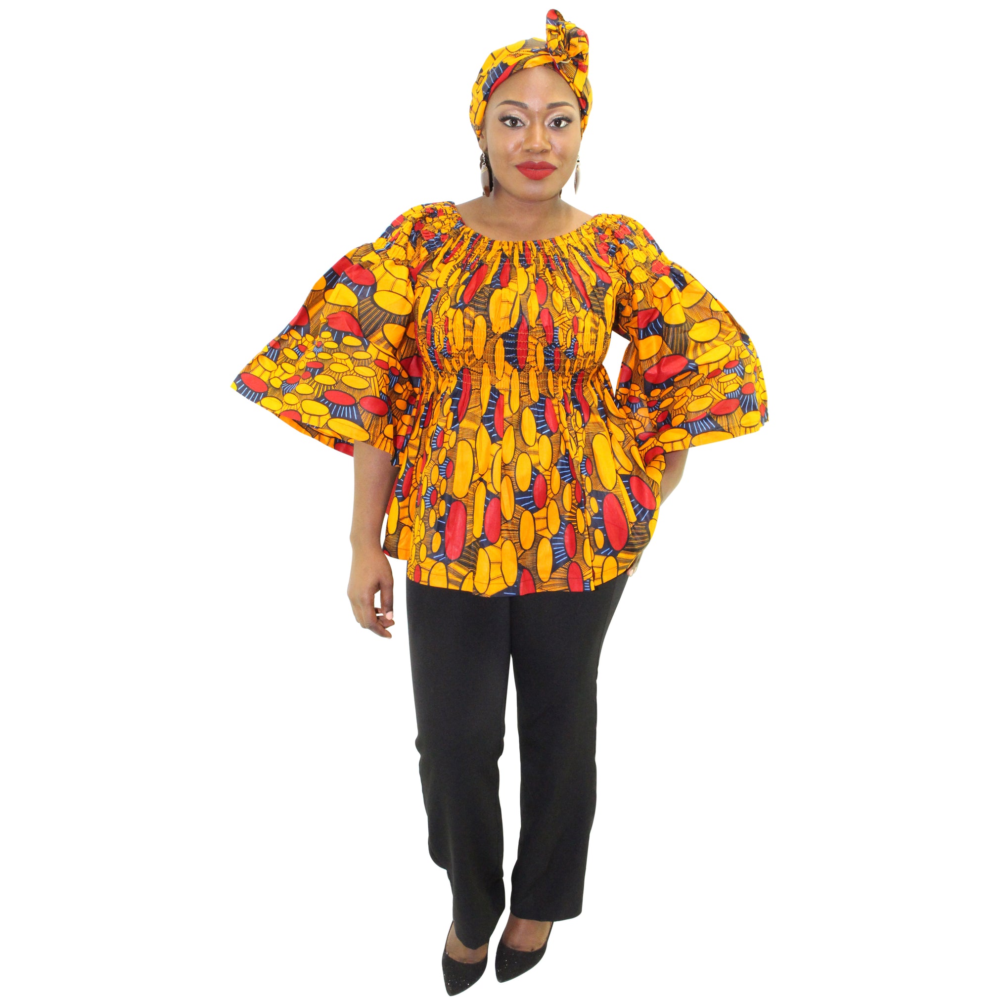 African Women's Tops A-line Tunic