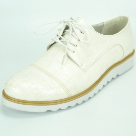 Men's Lace Up Loafer White