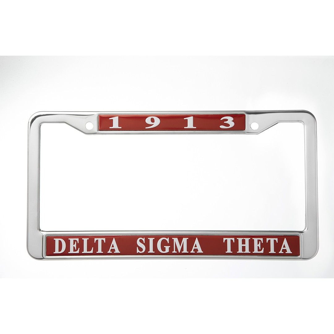 Delta Sigma Theta Vehicle License Frame Red