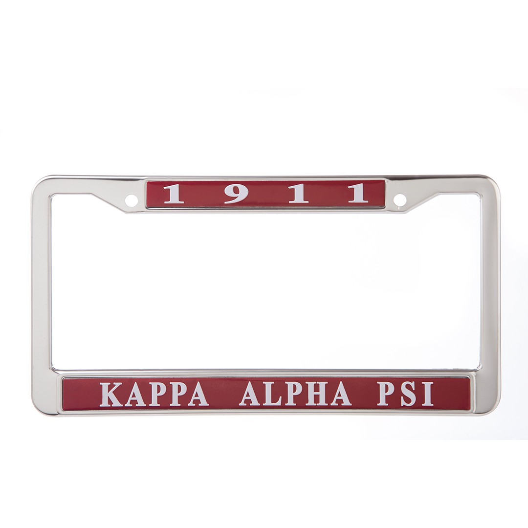 Kappa alpha psi license frame Metal
