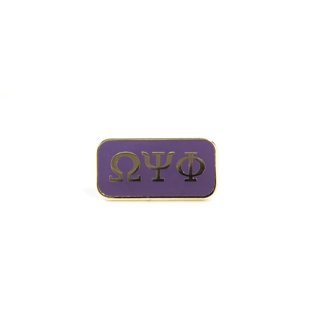 Omega Psi Phi Jewelry 3 letter lapel pin