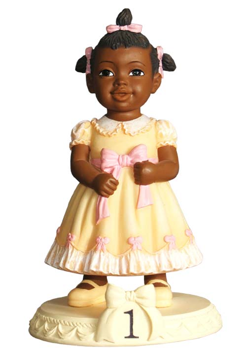 Black Birthday Girl Figurines