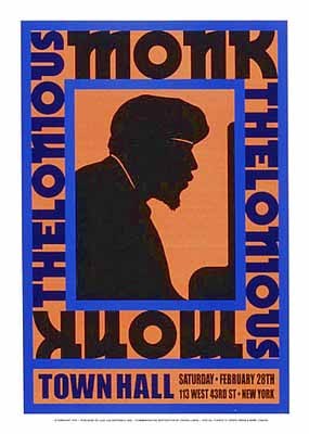 Thelonious Monk : Town Hall NYC; 1959