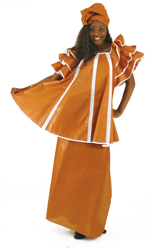 Pleated Skirt Set Brown