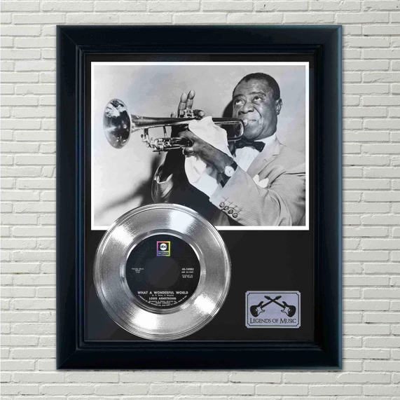 Louis Armstrong "What A Wonderful World" Framed Display
