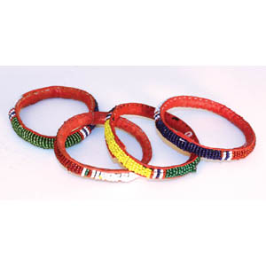 Red Massai Beaded Bracelet