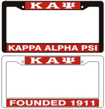 Kappa Alpha Psi license frame Plastic