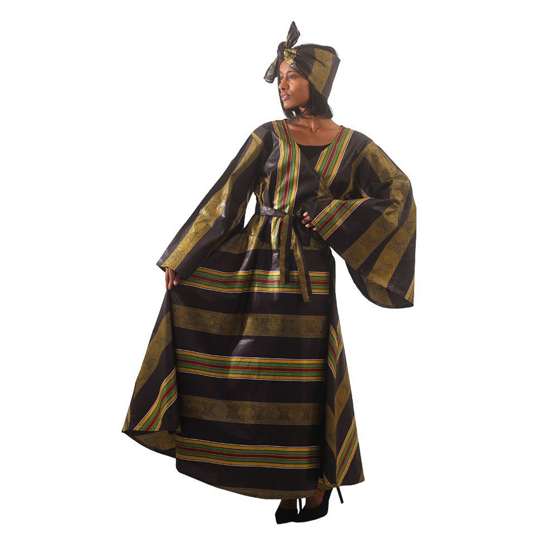 2 pc. African Kente #4 Wrap Dress