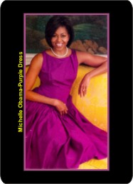 Michelle Obama Magnet-Purple Dress