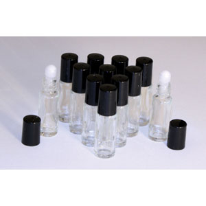 1 Dram Glass ROLL-ON Bottles - Set of 12