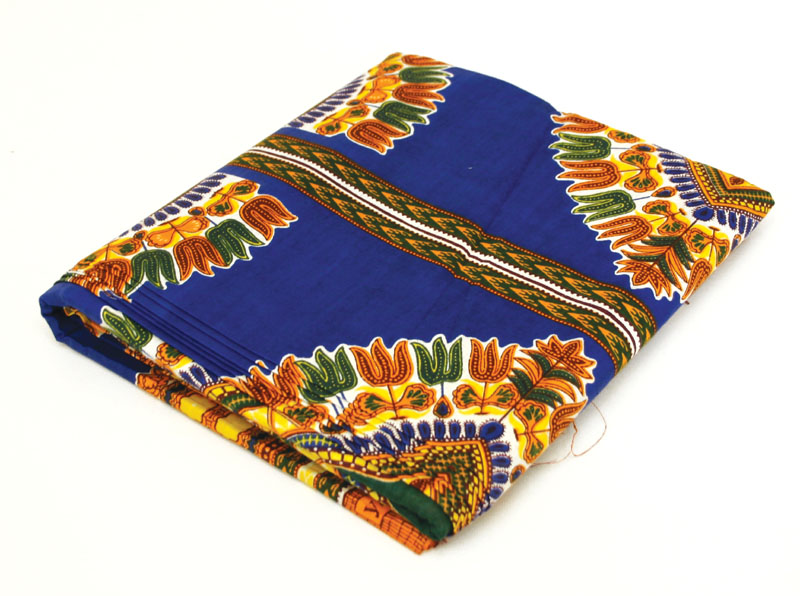 Traditional Print African Fabric - Blue