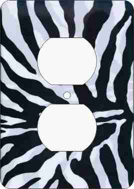 Zebra Print Outlet Cover